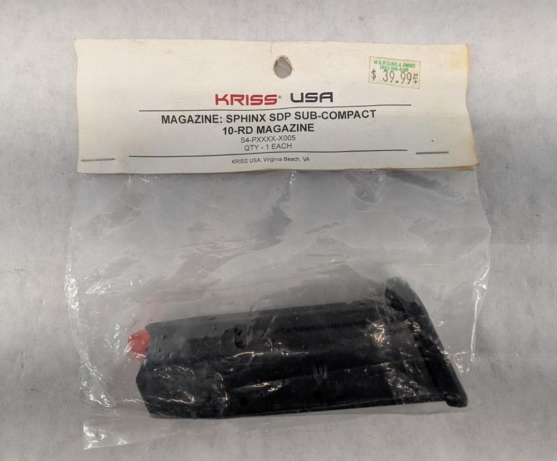 Kriss Sphinx Subcompact 9mm Magazine: 10 Round