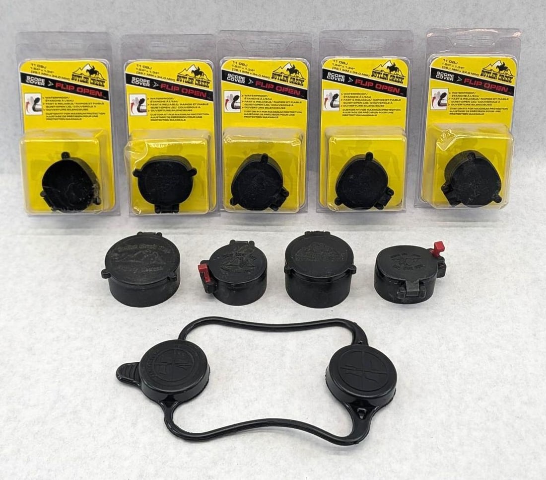 (11) Butler Creek Flip Up Scope Covers: Most are NIB