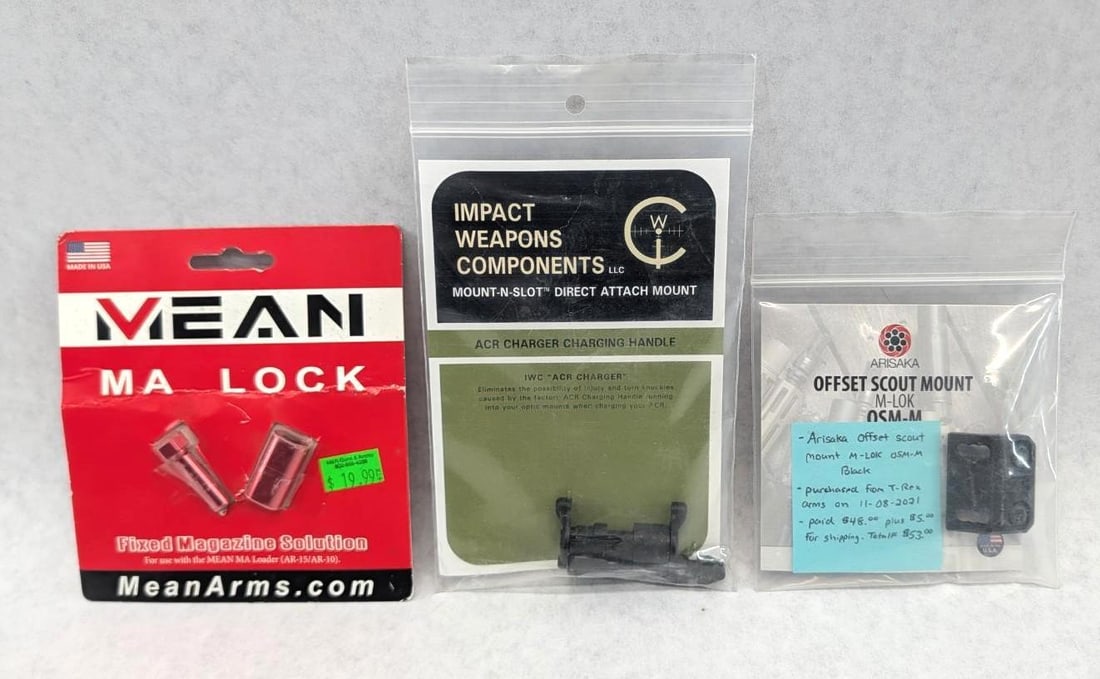 ACR Charging Handle & Arisaka Brand Offset Scout Mount: Impact Weapon Components ACR Charging Handle & Arisaka Brand Offset Scout Mount