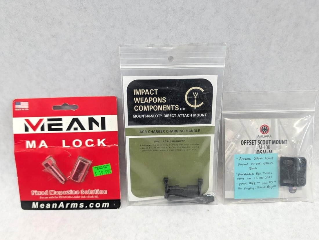 ACR Charging Handle & Arisaka Brand Offset Scout Mount - 2