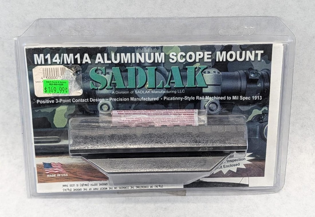 SADLAK M14/M1A Aluminum Scope Mount: NIB