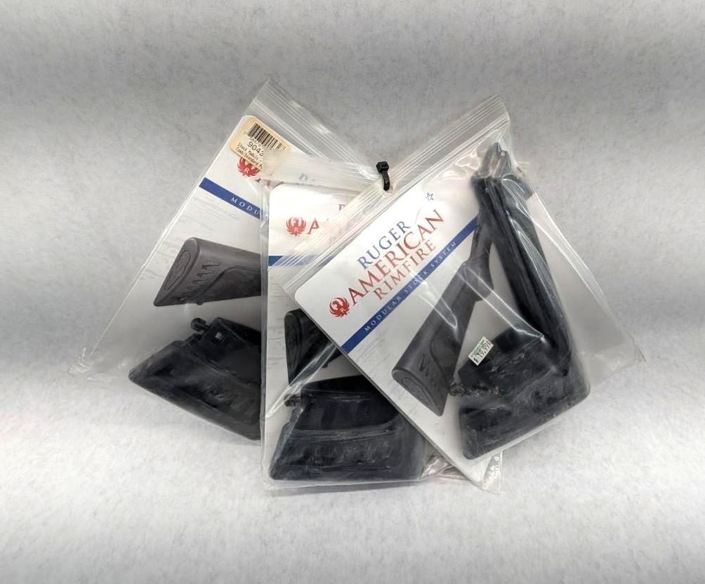(3) Ruger American Rimfire Modular Stock Systems: 2 low comb, 1 high comb