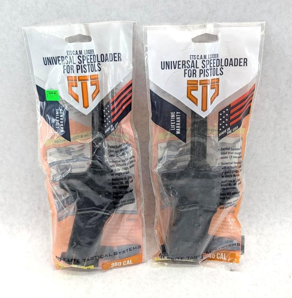 (2) ETS Universal Speedloader: 1 .45 ACP, 1 .380 ACP