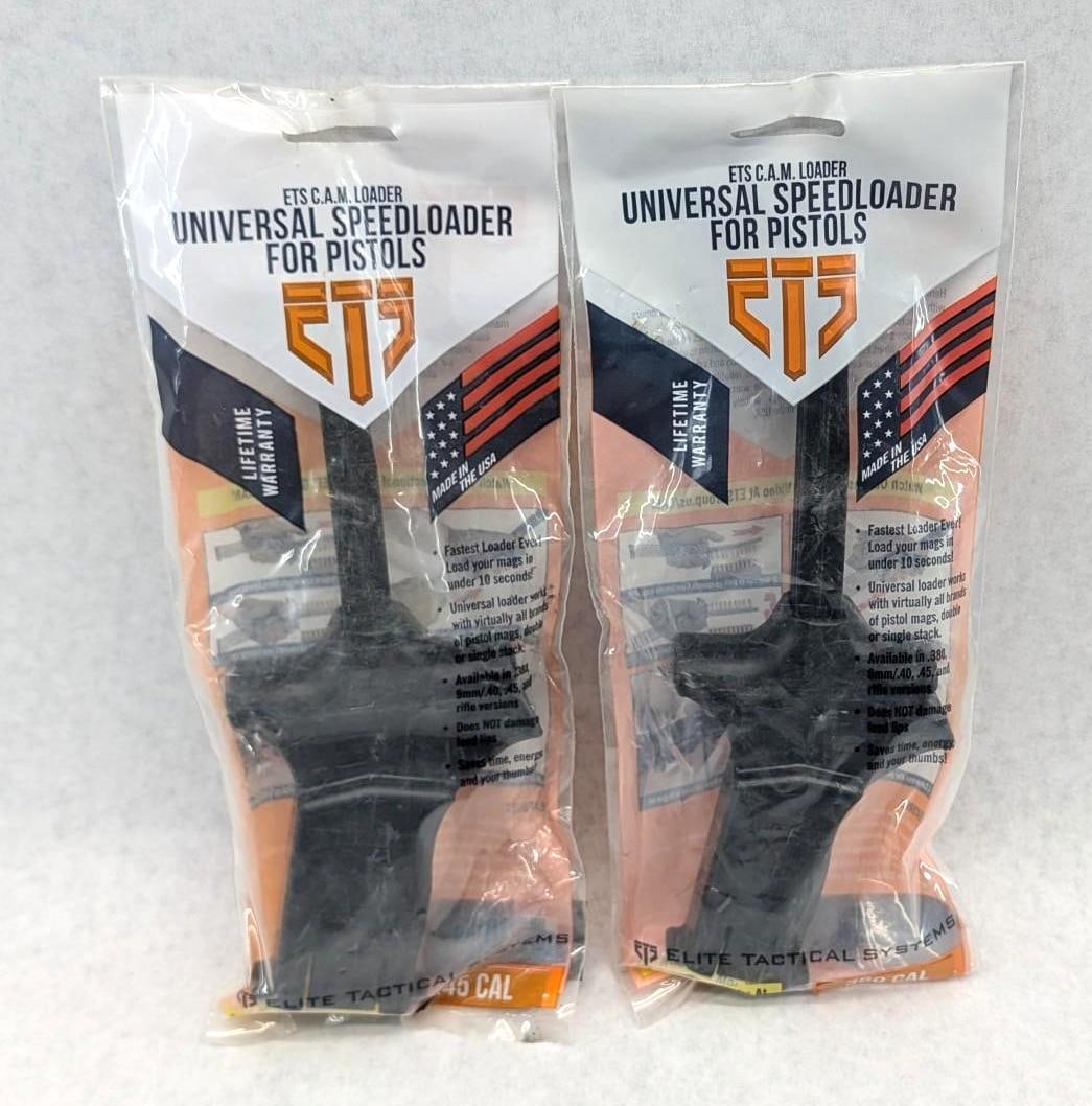 (2) ETS Universal Speedloader: 1 .45 ACP, 1 .380 ACP