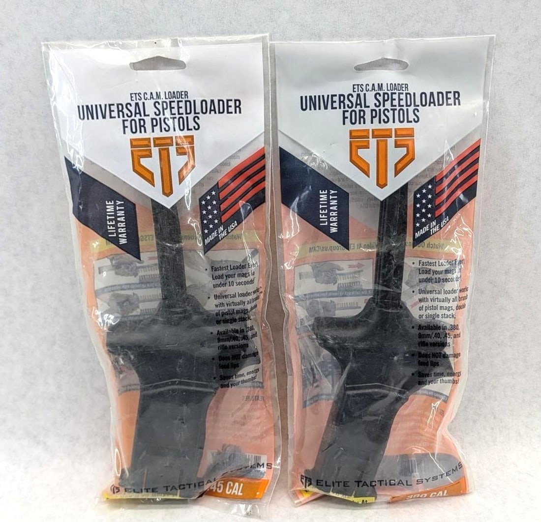 (2) ETS Universal Speedloader: 1 .45 ACP, 1 .380 ACP