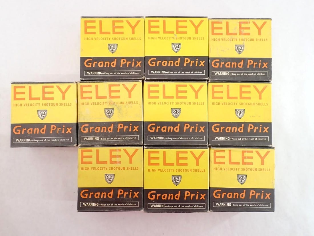 (250) Eley Grand Prix GP12H Shotgun Shells: 12GA 2 3/4" 1 1/8oz load, 3 1/4 drams equivalent, in original boxes