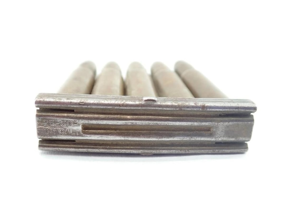 (5) .32 Remington Cartridges on Stripper Clip - 2