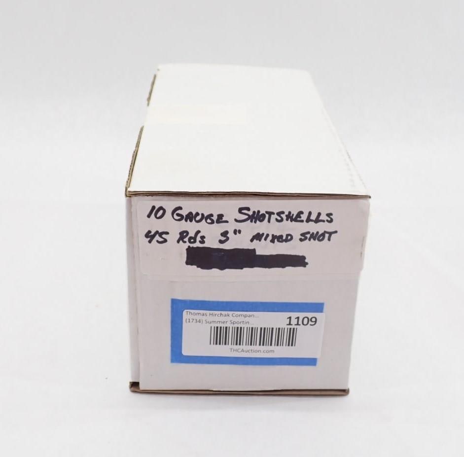 (45) 10 GA Shotshells: 3" mixed shot
