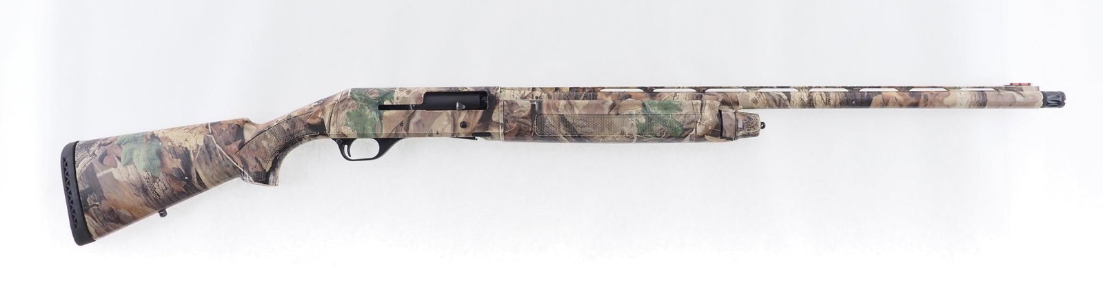 Stoeger 2000 Shotgun: SN: 600891 Cal: 12 Ga. Action Type: Semi Auto Barrel Length: 26" Modified choke tube Sights/Optics: Fiber optic front, vented rib barrel Stock: Synthetic camo stock Finish: camo Finish Cond: Original