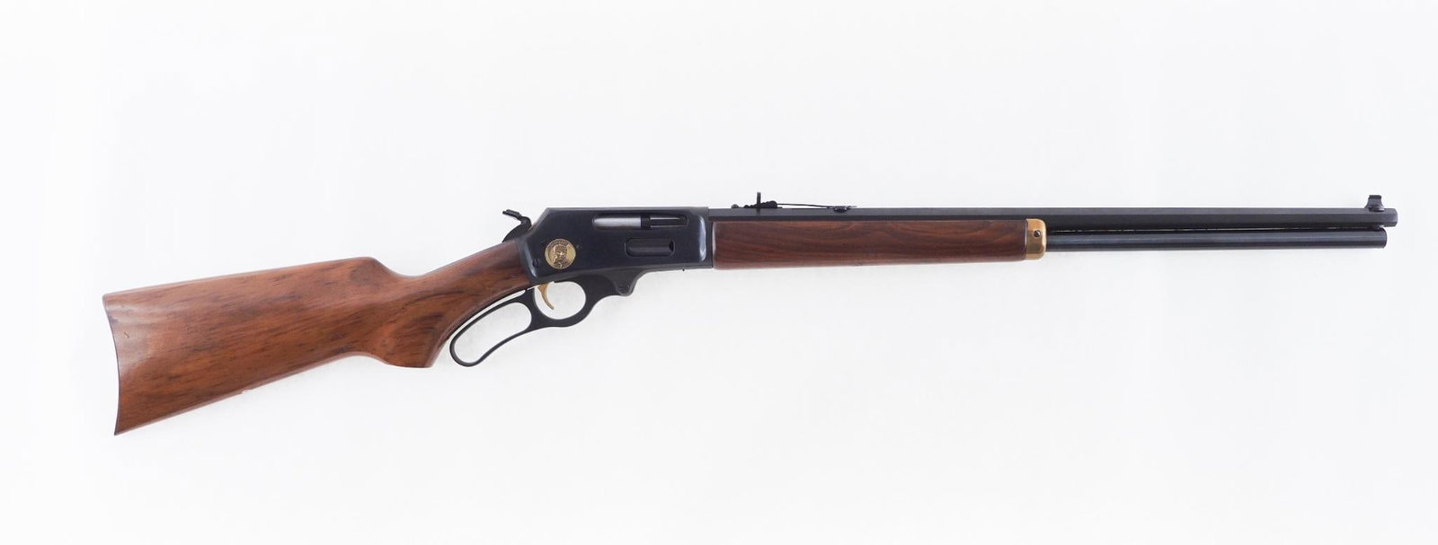 Marlin Zane Grey Century Rifle: SN: ZG05539 Year of Mfg: 1972 Cal: .30-30 Action Type: Lever Action Markings: Barrel marked "Zane Grey Century" and " Marlin Firearms Company North Haven Conn USA Cal. 30-30 Win" Zane Grey medallion