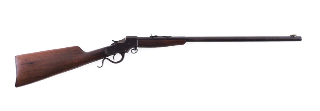 Stevens Favorite Rifle: Year of Mfg: 1894-1935 Cal: .32 S&W Action Type: Falling Block Markings: Marked "32 Long" Barrel Length: 22" Partial octagon Sights/Optics: Original open sights Stock: Original wo