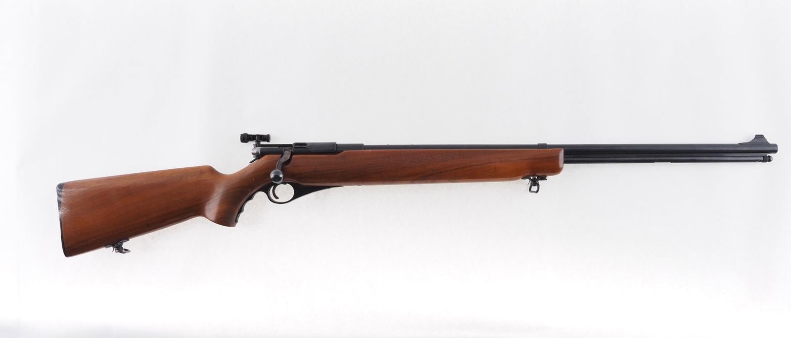 Mossberg 468-B Rifle: SN: No S.N. Year of Mfg: Late 1930's- late 1940's- Cal: .22 S,L or LR Action Type: Bolt Action Barrel Length: 26" Sights/Optics: Ivory bead front with a Mossberg model S-130 rear receiver sight