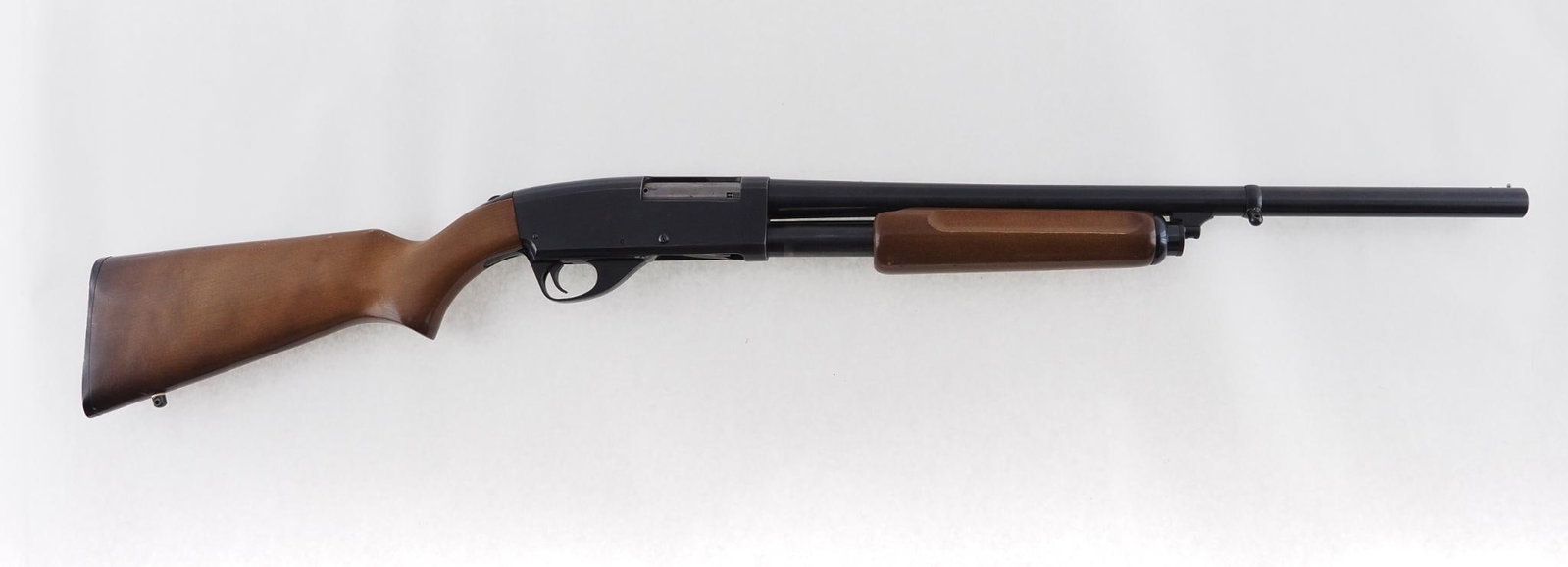 Springfield 67 series D Shotgun: SN: B610105 Cal: 12 Ga. Action Type: Slide Action Barrel Length: 22" Cylinder choke barrel Sights/Optics: Bead , barrel is tapped to accommodate open sights Stock: Wood, showing little wear Finish: