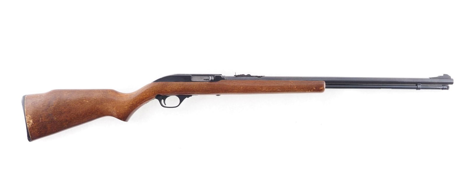 Marlin 60 Rifle: SN: 14513740 Cal: .22 LR Action Type: Semi-Auto Barrel Length: 22" Sights/Optics: Original open sights Stock: Wood with few handling marks Finish: Blued Finish Cond: Original Bore: Good Overall Cond: