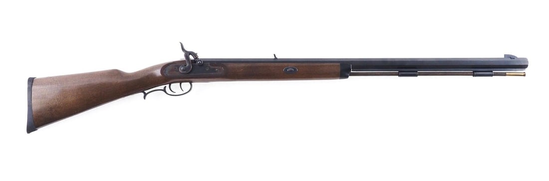 Connecticut Valley Arms Missouri Rifle: SN: 874 93111 Cal: .50 Cal Action Type: Percussion Barrel Length: 28" Sights/Optics: Original open sights Stock: Factory wood stock Finish: Blued barrel, case color lock plate and ha