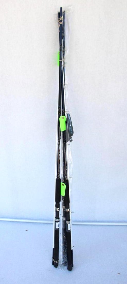 (3) Okuma White Diamond Fishing Rods: WD-DD-1002MH two piece rods