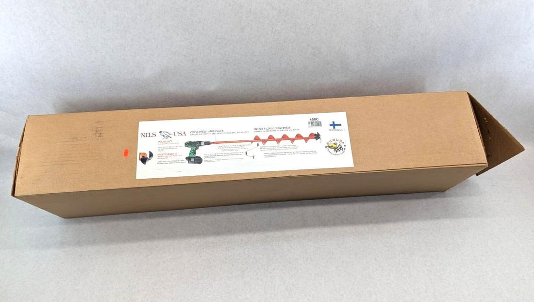 Nils USA Convertible Drill Mounted Auger Model 450C: 4.5", Appears NIB