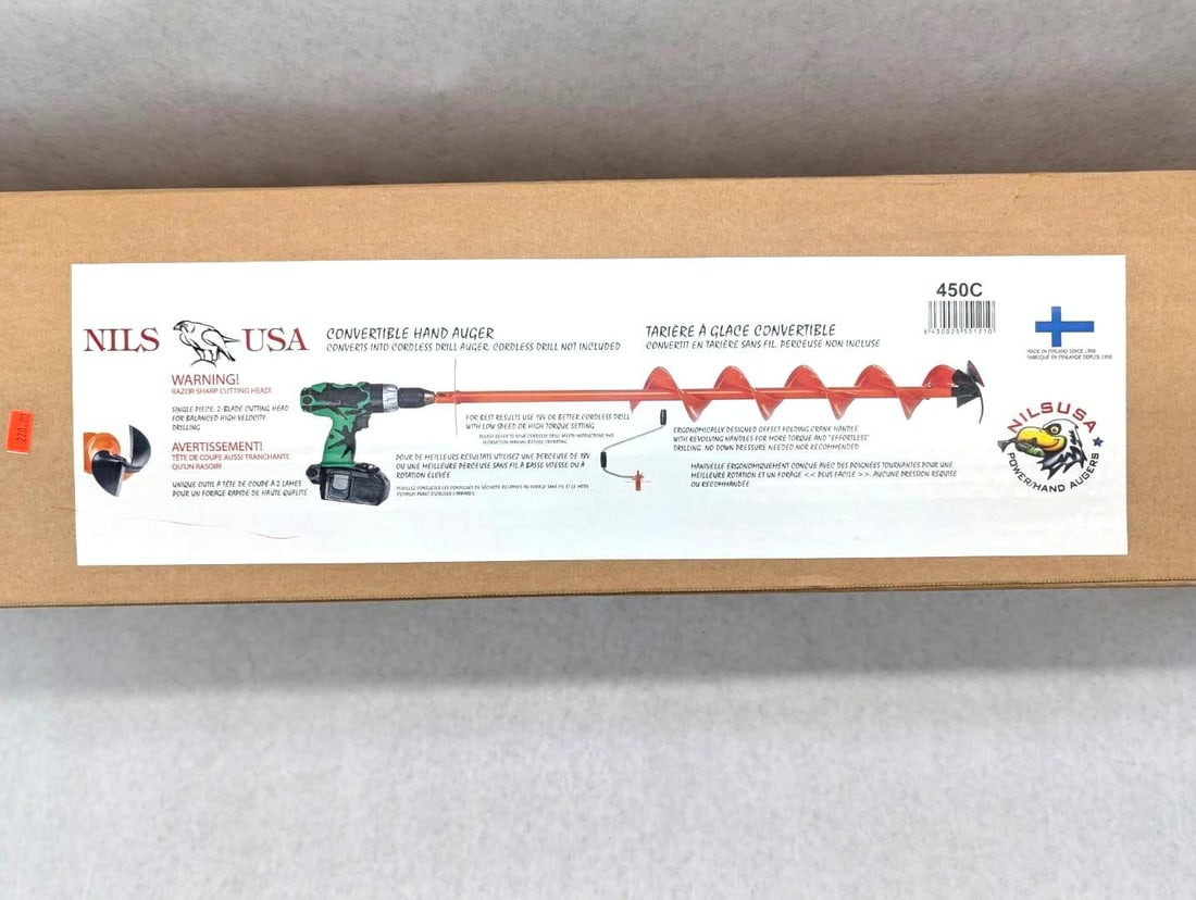 Nils USA Convertible Drill Mounted Auger Model 450C - 2