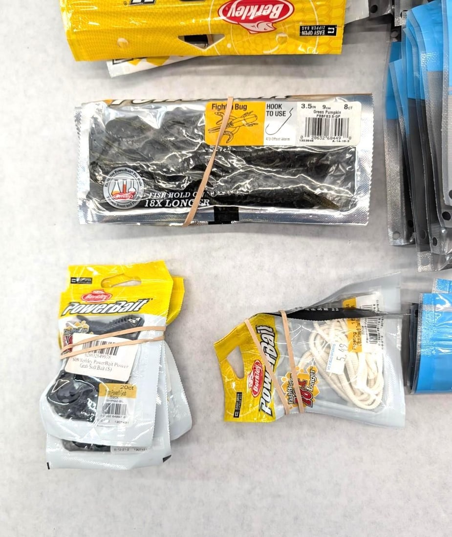(40+/-) Packages of Asst. Rubber Bait - 6