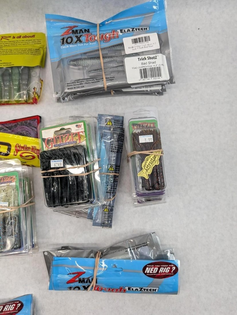 (53+/-) Packages of Asst. Rubber Bait - 2