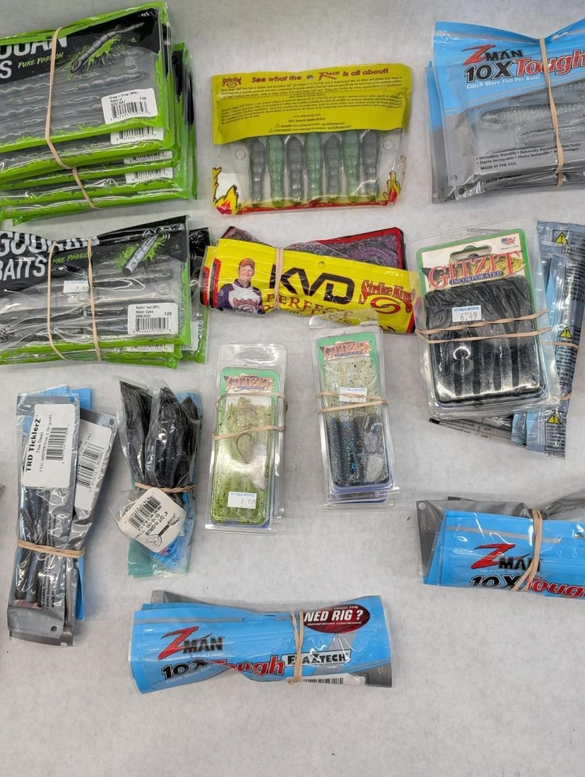(53+/-) Packages of Asst. Rubber Bait - 3