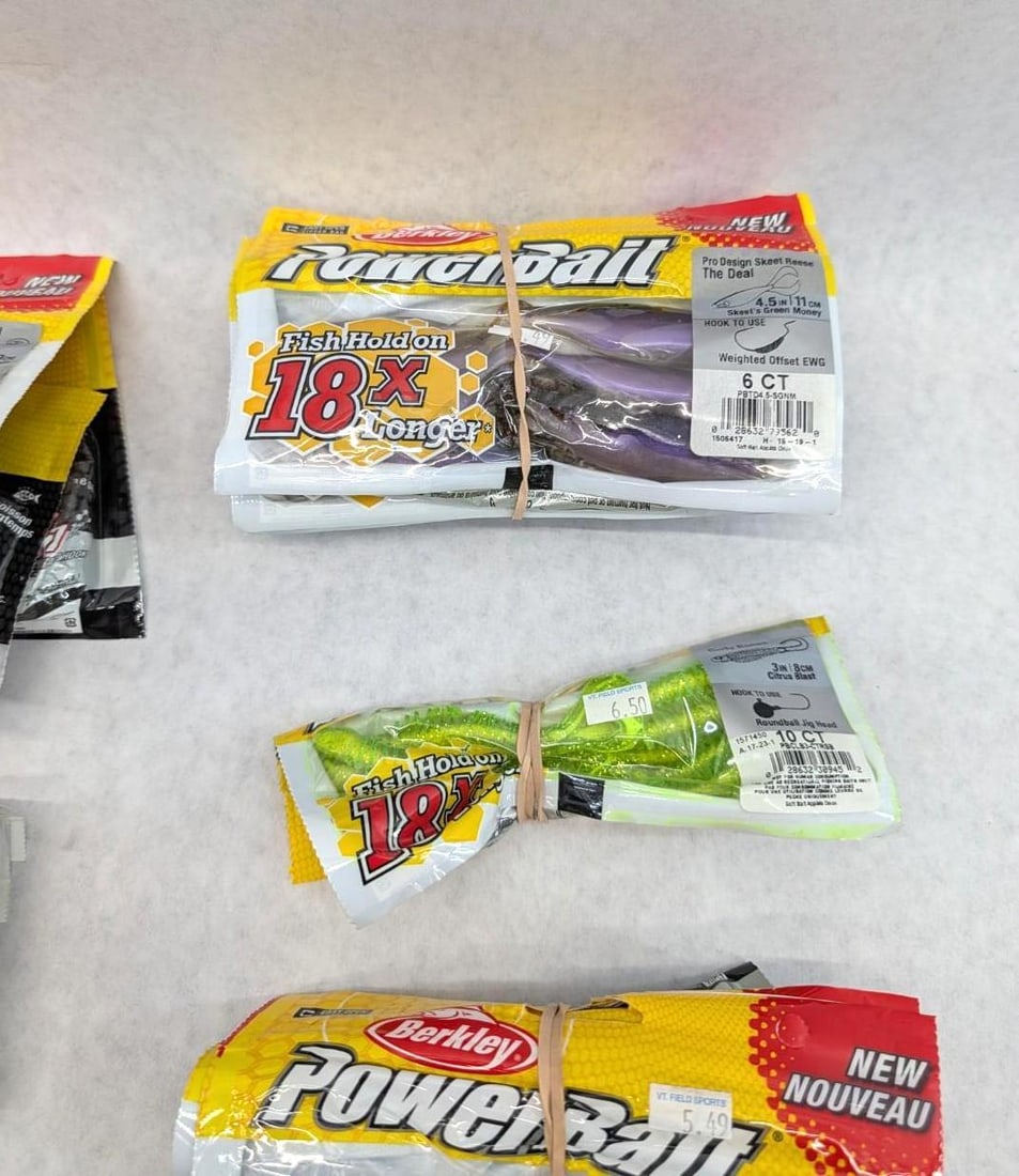 (21+/-) Packages of Berkley Rubber Bait - 3