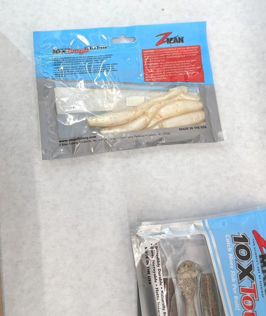 (64+/-) Packages of Asst. Rubber Bait - 5
