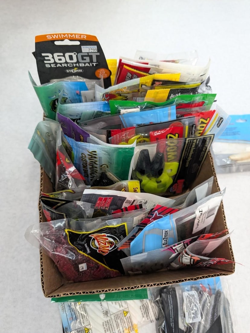 (64+/-) Packages of Asst. Rubber Bait - 6