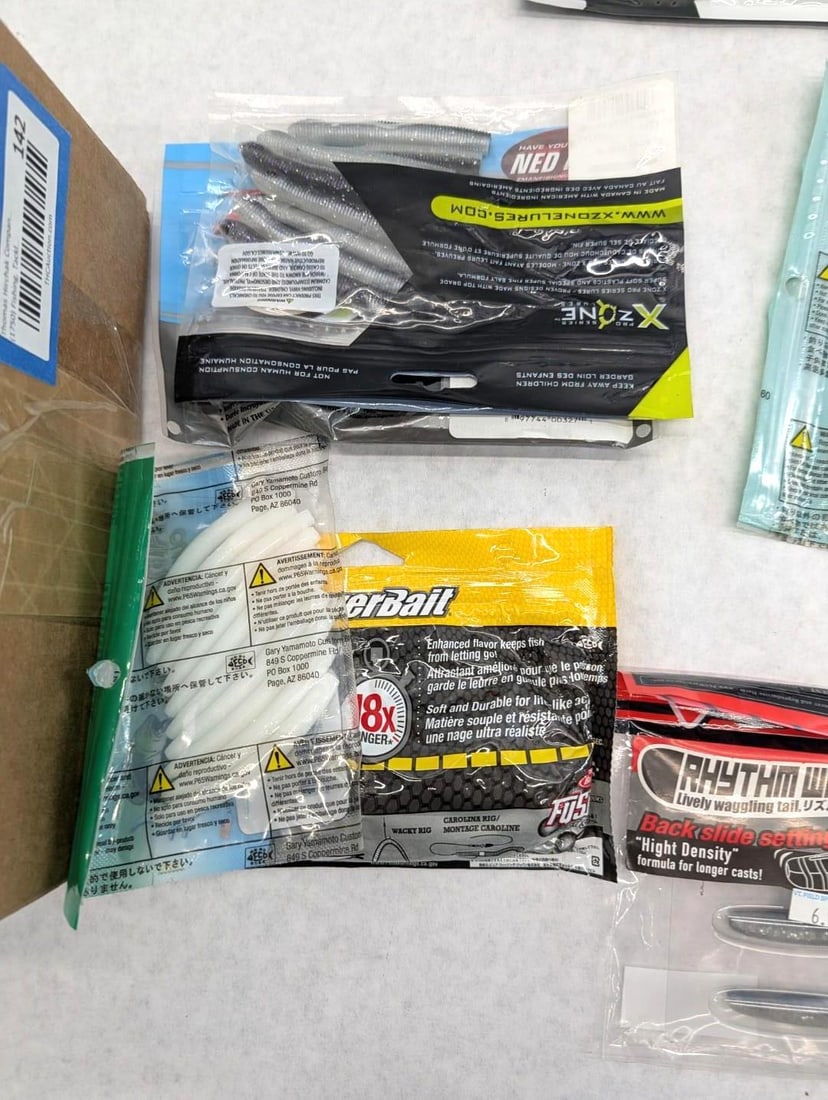 (64+/-) Packages of Asst. Rubber Bait - 7