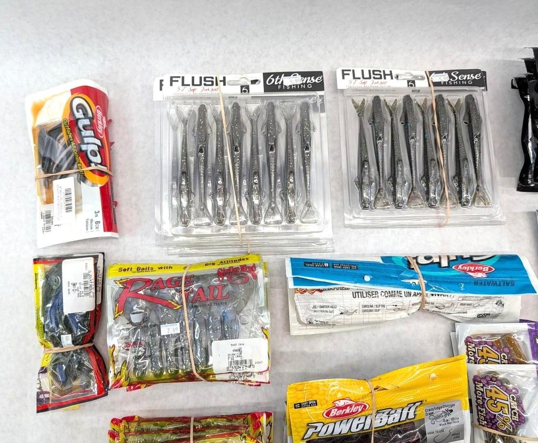 (45+/-) Packages of Asst. Rubber Bait - 2