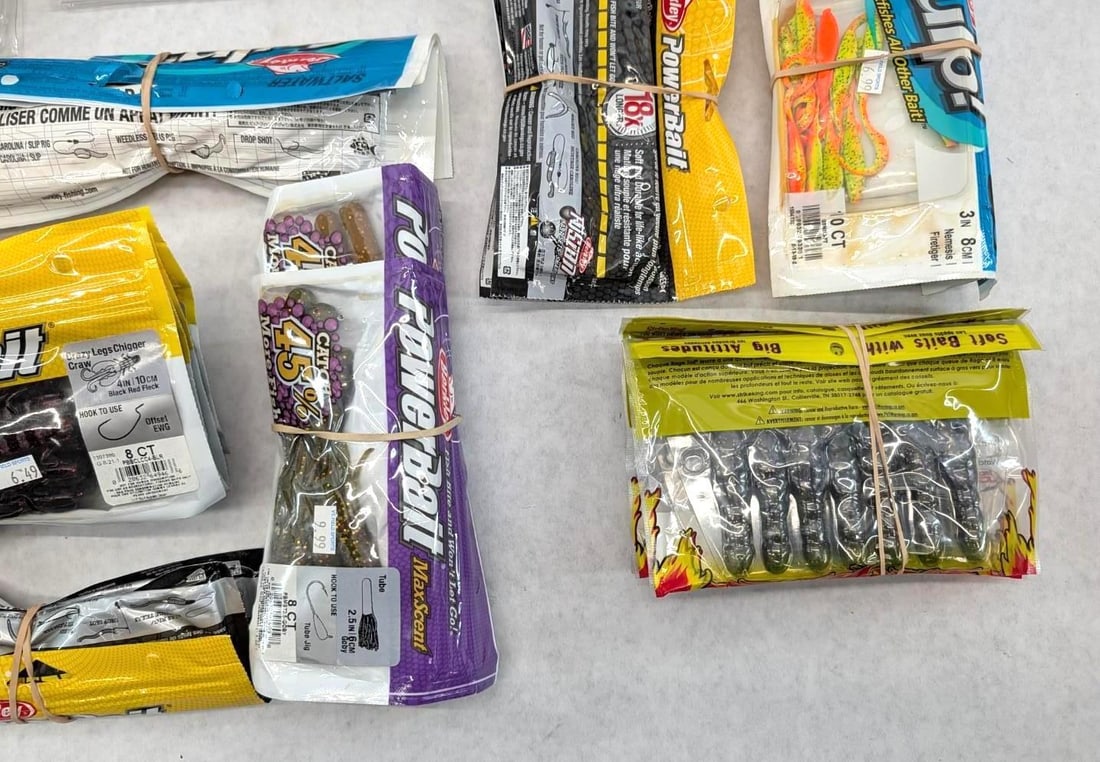 (45+/-) Packages of Asst. Rubber Bait - 4
