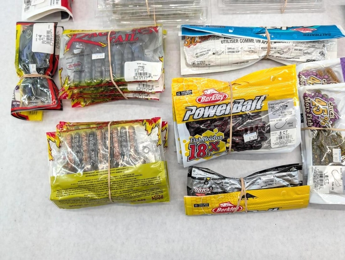 (45+/-) Packages of Asst. Rubber Bait - 5