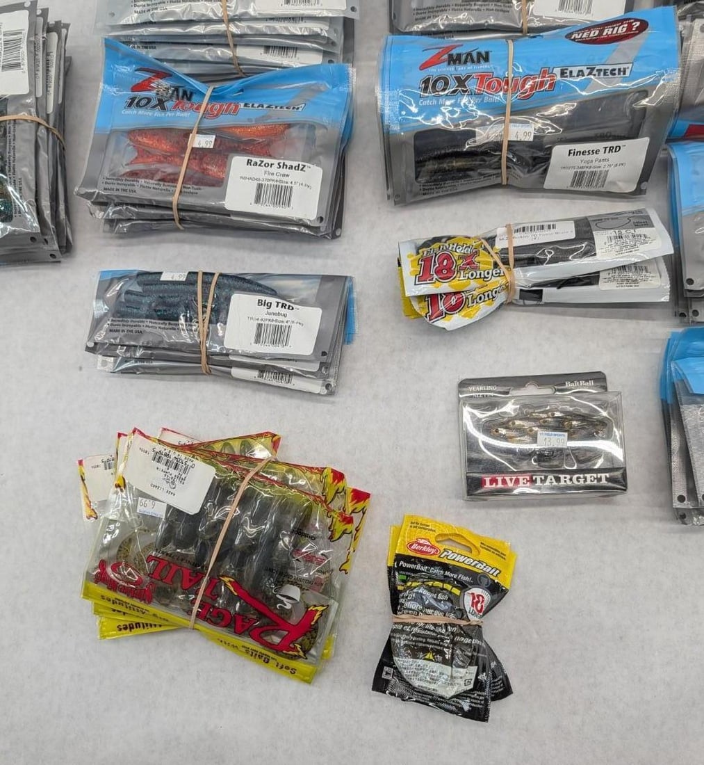 (70+/-) Packages of Asst. Rubber Bait - 3