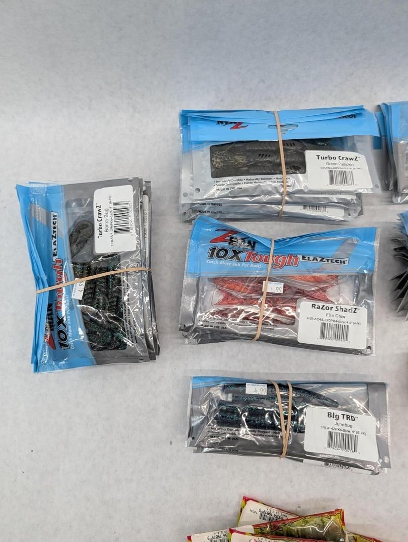 (70+/-) Packages of Asst. Rubber Bait - 4