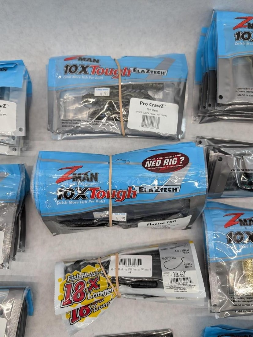 (70+/-) Packages of Asst. Rubber Bait - 5