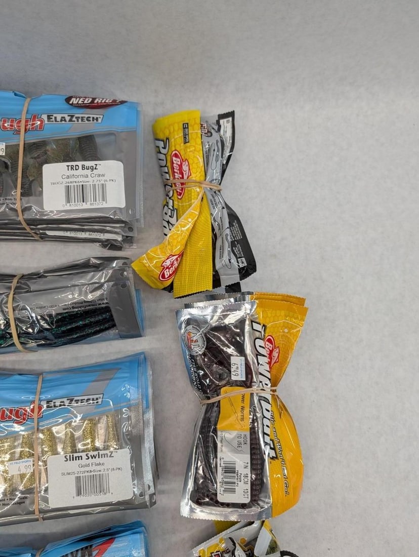 (70+/-) Packages of Asst. Rubber Bait - 7