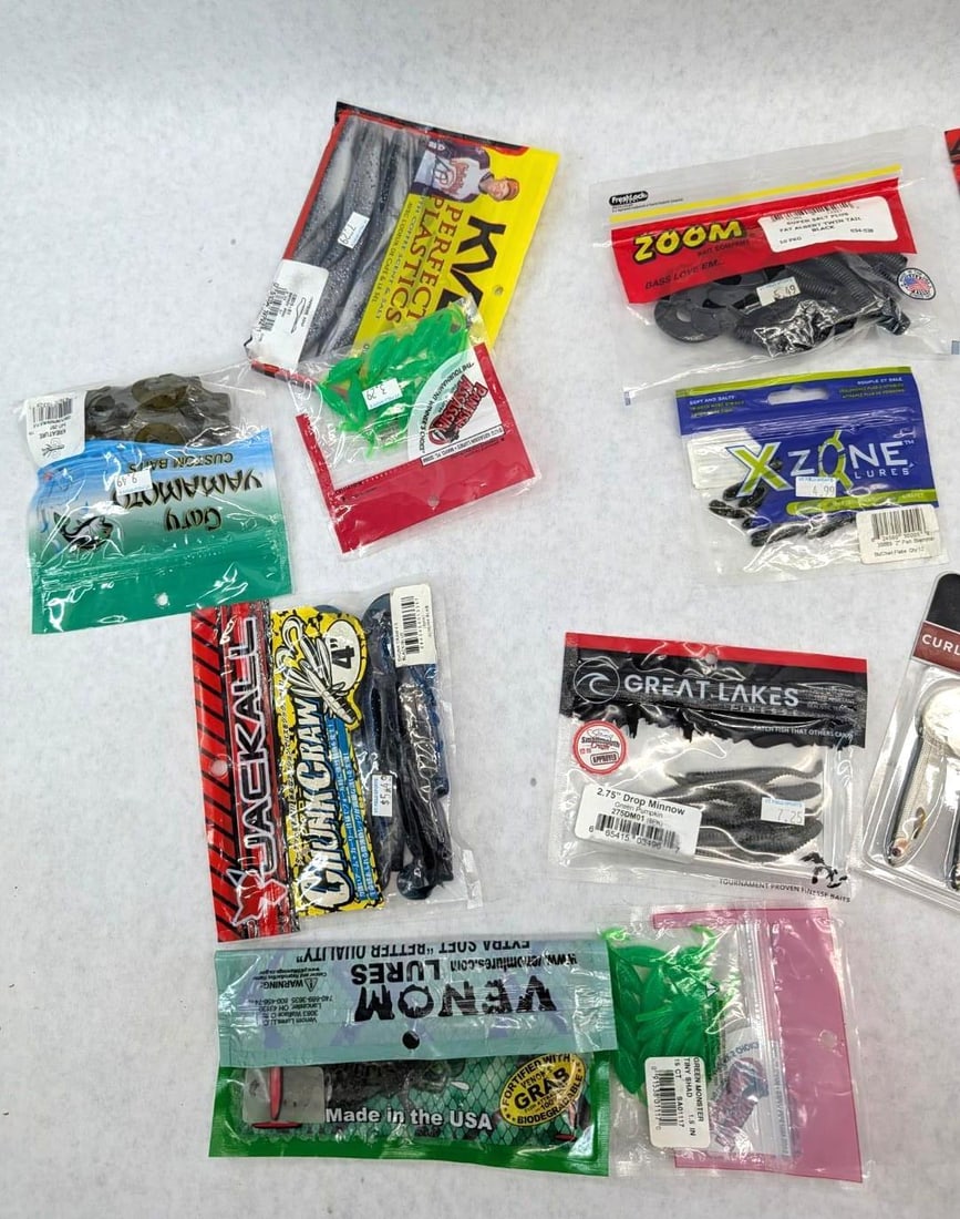 (25+/-) Packages of Asst. Rubber Bait - 5