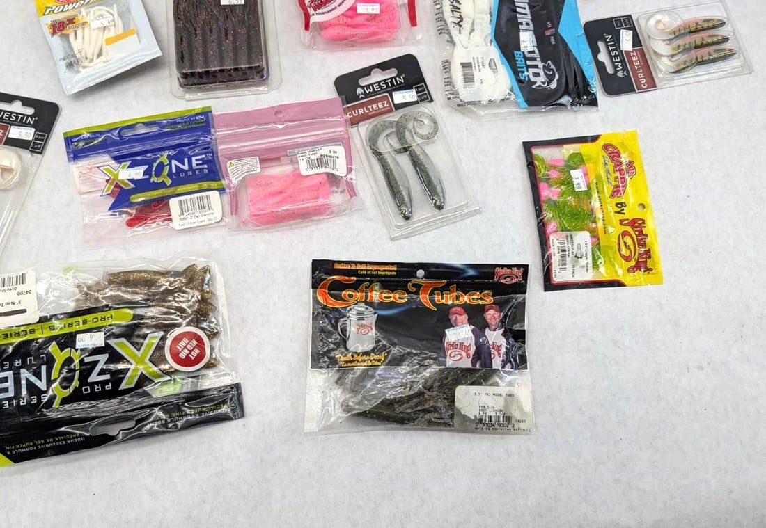 (25+/-) Packages of Asst. Rubber Bait - 7