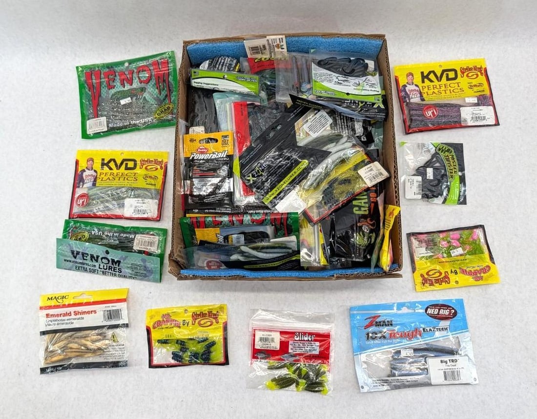 (48+/-) Packages of Asst. Rubber Bait: including Venom, Slider, Magic, Mister Twister, XZone, etc