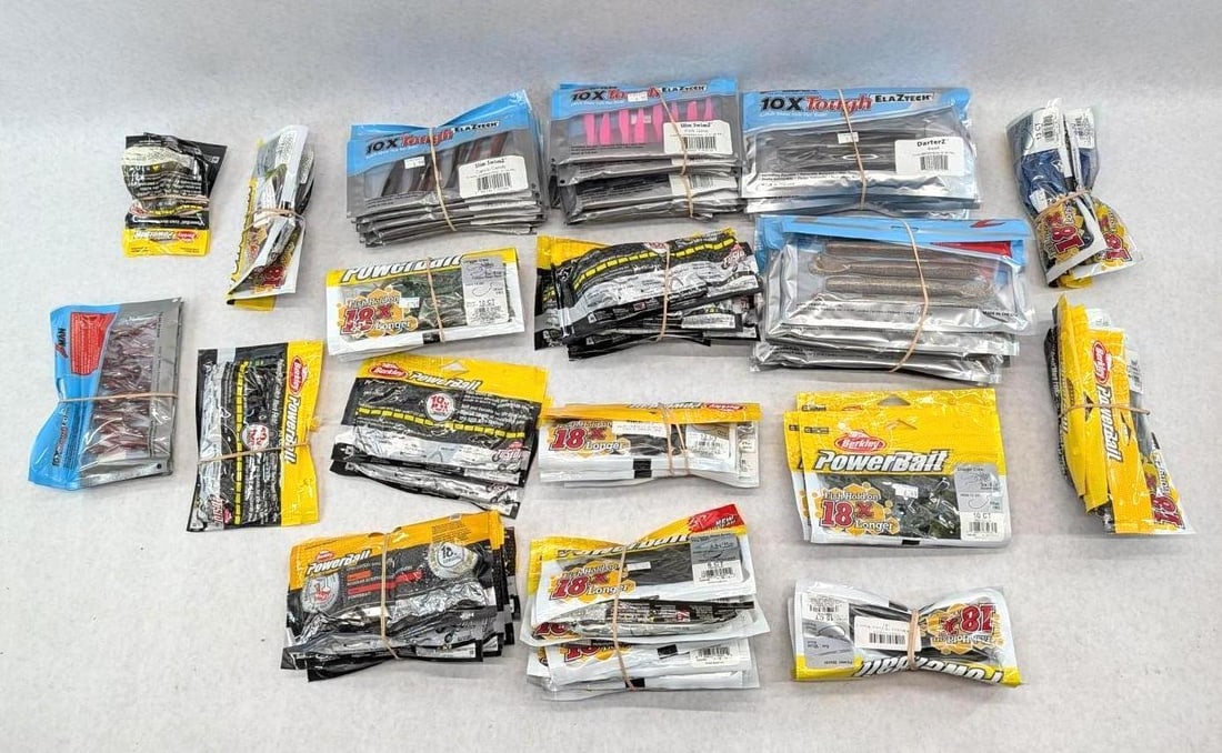 (67+/-) Packages of Asst. Rubber Bait: including Berkley and Zman