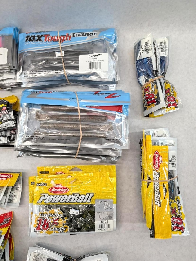 (67+/-) Packages of Asst. Rubber Bait - 5