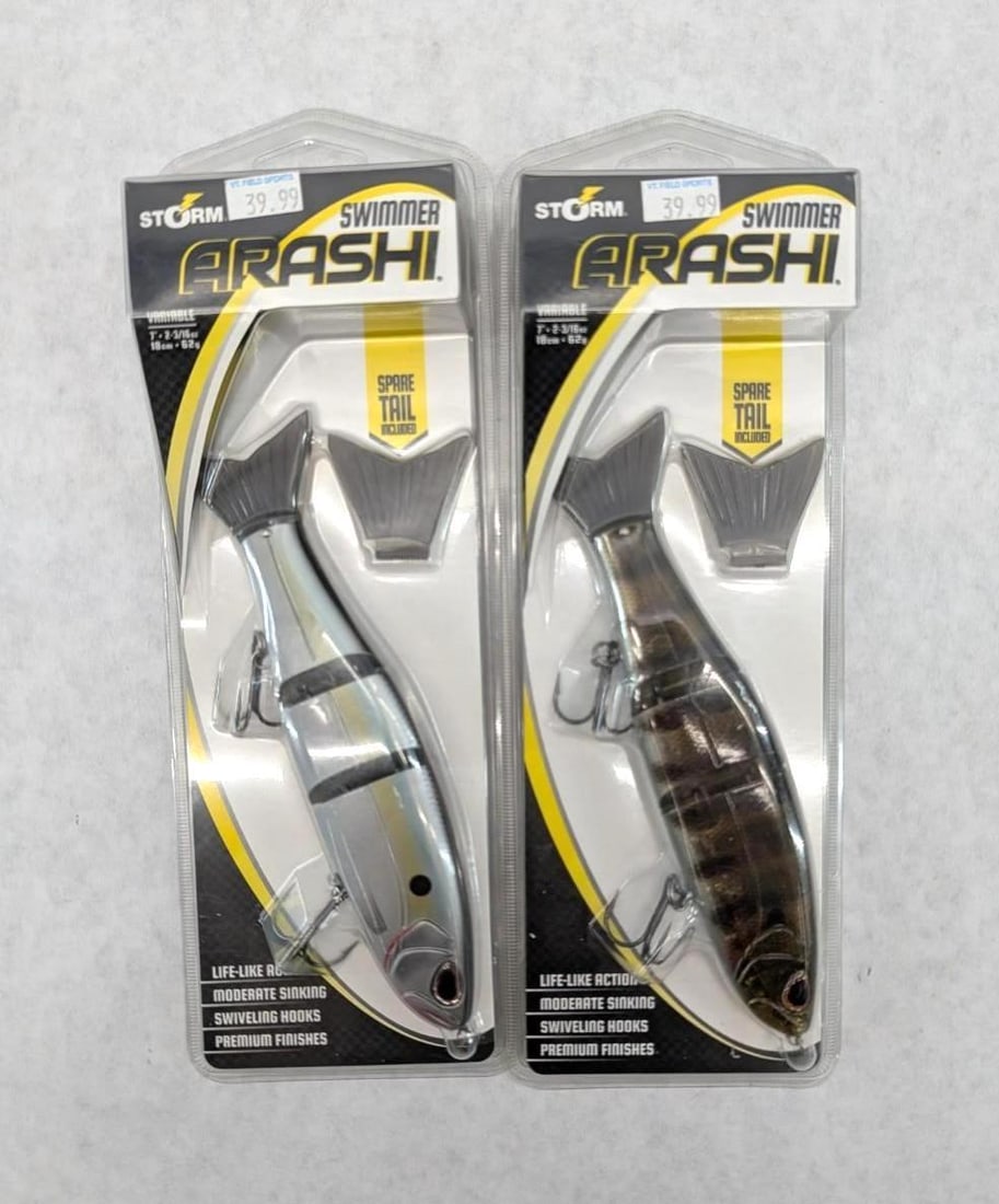 (2) Storm Arashi Glide Lure: ASW18 690 Threadfin Shad and ASW18 691 Green Gill