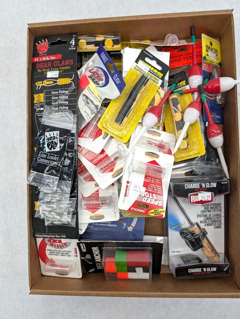 Fishing Accessories: including rod indicators, glasses straps, rod lights, floats, etc