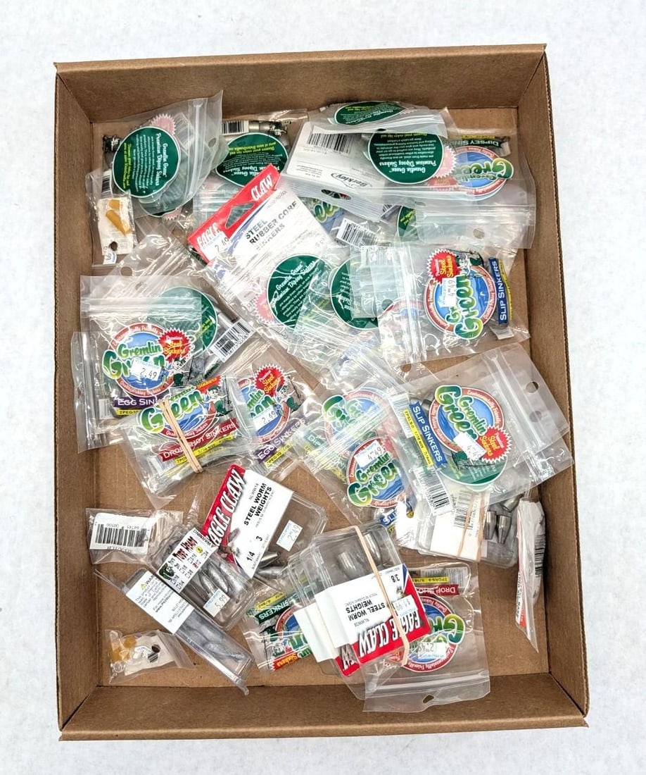 (35+/-) Packages of Fishing Weights: including Eagle Claw and Gremlin