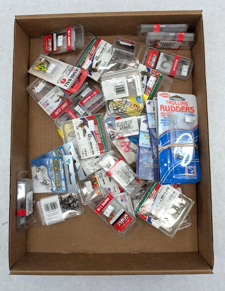 Asst. Jig Heads: including Slider, VMC, Eagle Claw