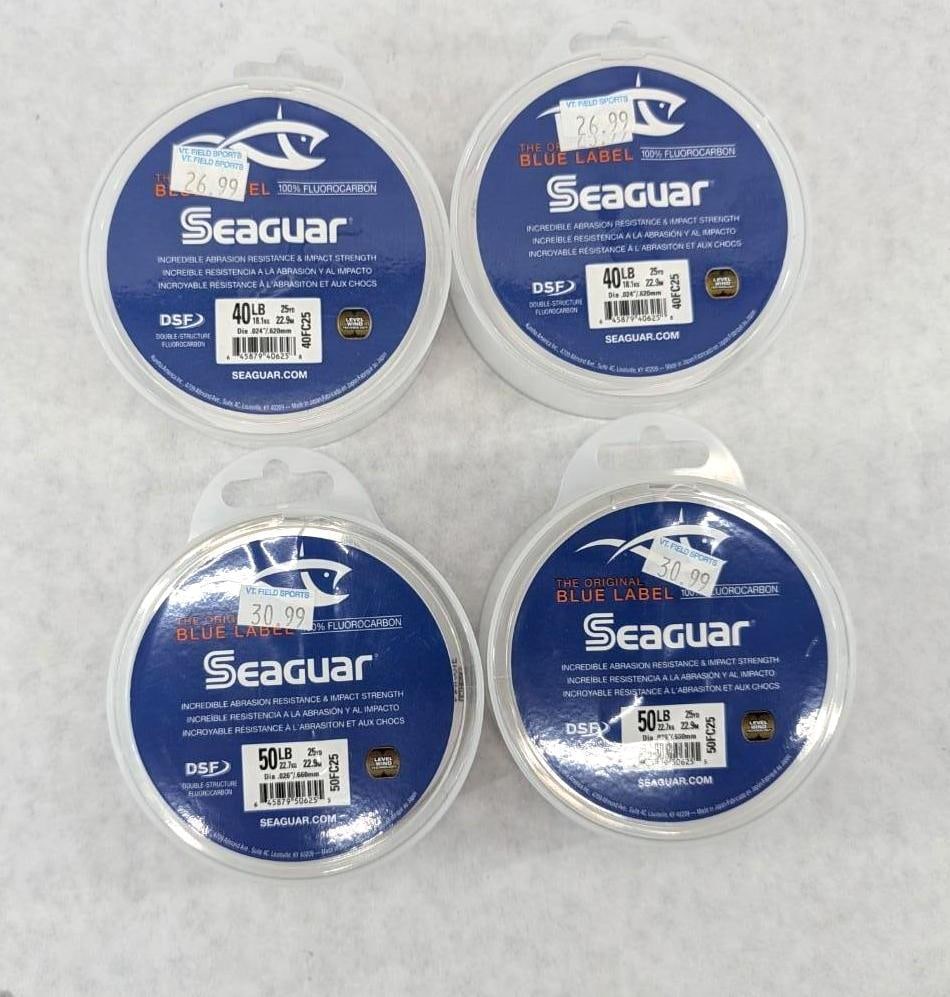 (4) Spools of Seaguar Fishing Line: (2) 40 lb and (2) 50 lb test
