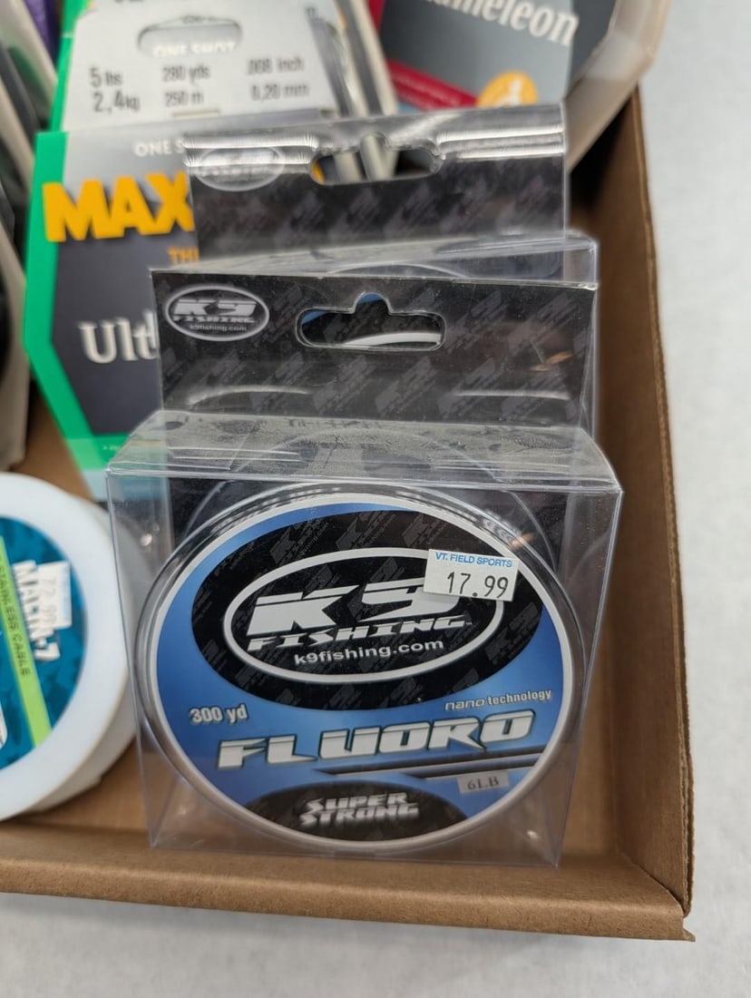 (18+/-) Asst. Spools of Fishing Line & Leader line - 6