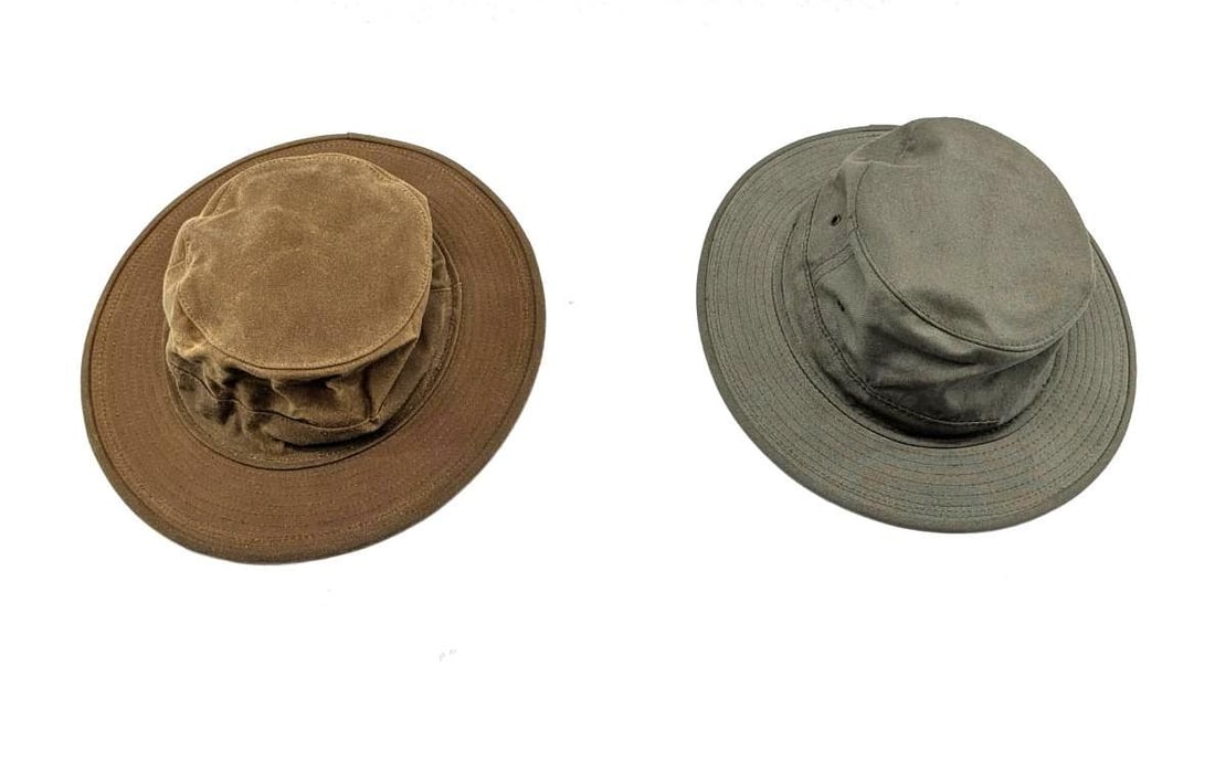 (2) Filson Original Tin Hat: Size M, otter green and tan