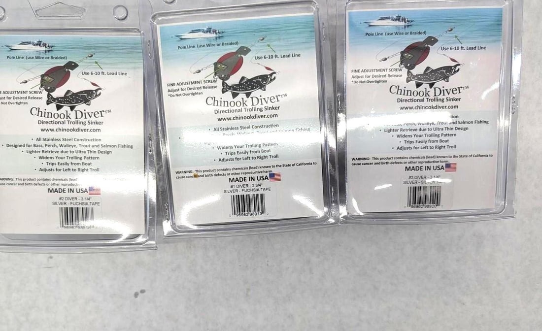 (3) Chinook Divers Directional Trolling Sinkers - 2