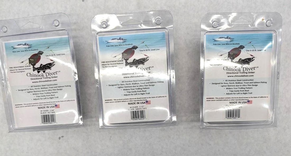 (3) Chinook Divers Directional Trolling Sinkers - 2